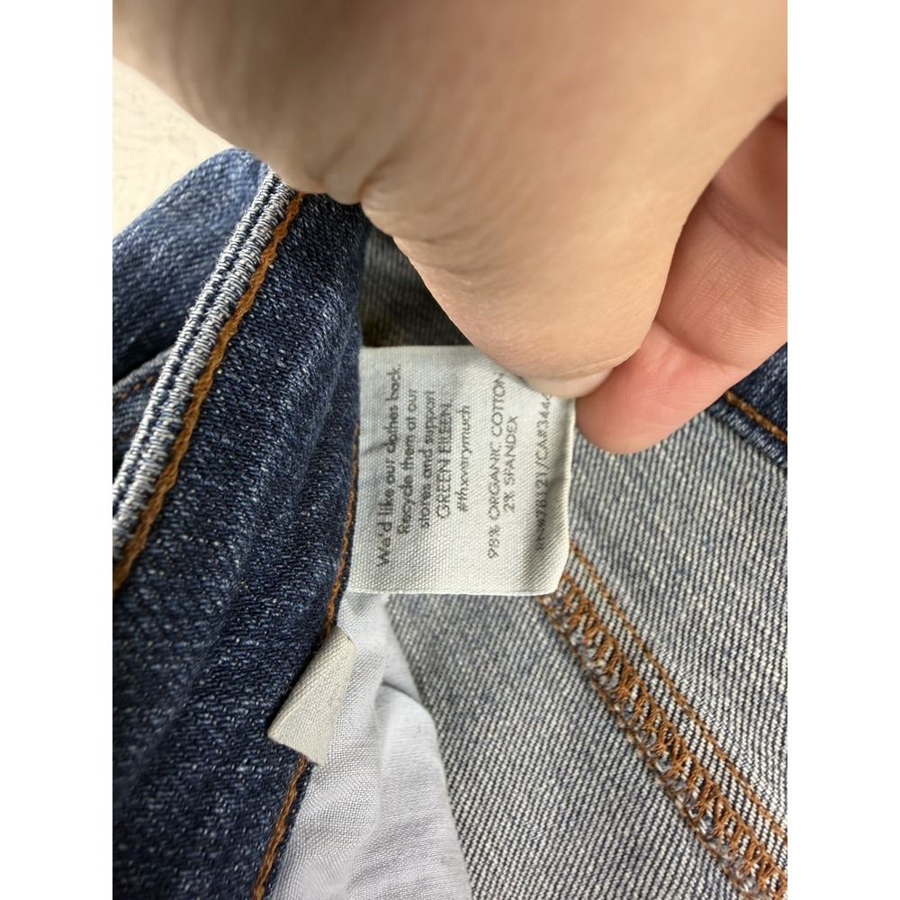 Eileen Fisher Woman 16W Blue Organic Cotton Tapered Leg Jeans Medium Wash Denim - Picture 9 of 9